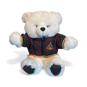 1988 Chrisha Playful Plush Christmas Teddy Bear